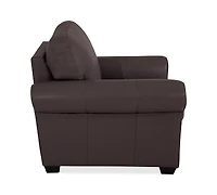 Orid 36" Leather Roll Arm Chair, Created for Macy's