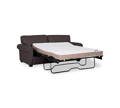 Orid 77" Full Roll Arm Leather Sleeper, Created for Macy's
