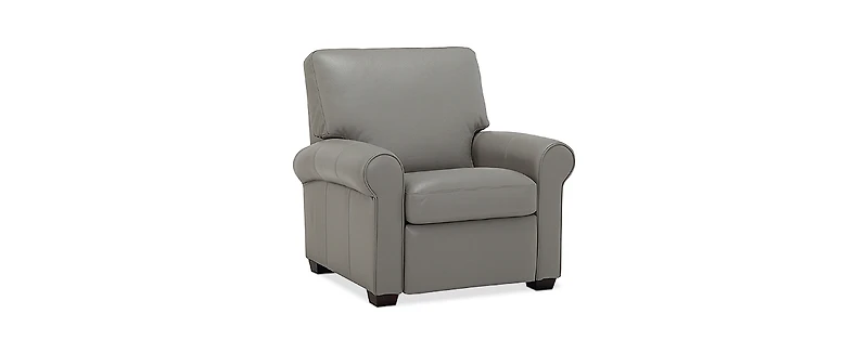 Orid 36" Leather Roll Arm Pushback Recliner, Created for Macy's