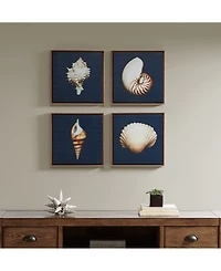 Madison Park Ocean Seashells 4-Pc. Framed Canvas Print Set