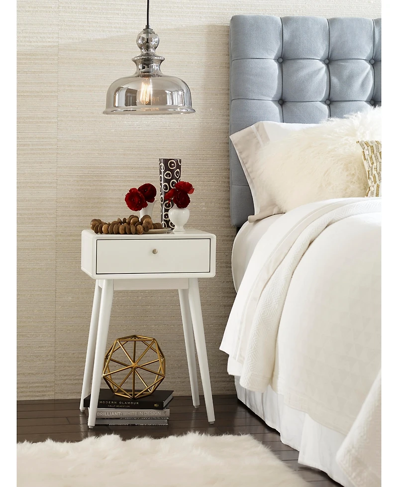 Elle Decor Rory 1-Drawer Side Table, Quick Ship