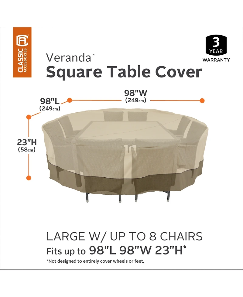 Large Square Patio Set Cover
