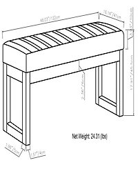 Casey Contemporary Rectangle Ottoman Bench