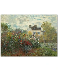 Claude Monet 'The Artist's Garden In Argenteuil' Medium Canvas Wall Art, 24" x 32"
