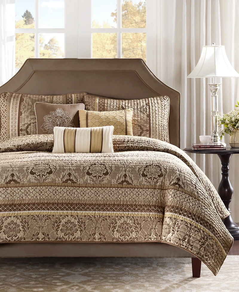 Madison Park Bellagio 6-Pc. Quilt Set, Full/Queen