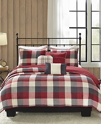 Madison Park Ridge Herringbone 6-Pc. Quilt Set, Full/Queen