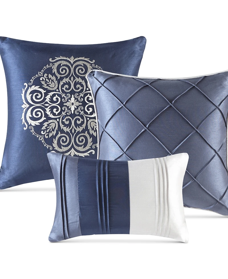 Madison Park Blaire Faux-Silk 7-Pc. Comforter Set