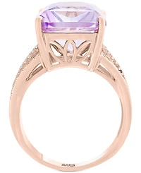 Effy Pink Amethyst (15-1/2 ct. t.w.) & Diamond (3/8 ct. t.w.) Ring in 14k Gold (Also available in Green Quartz, Citrine, Swiss Blue Topaz and London B