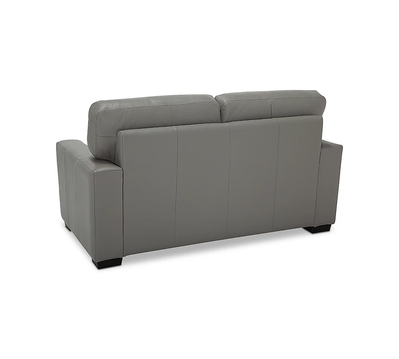 Ennia 59" Leather Loveseat, Created for Macy's