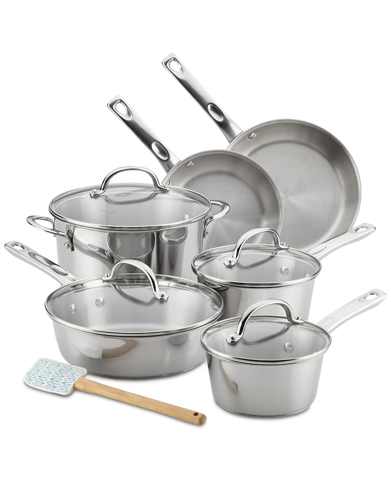 Ayesha Curry Home Collection 11-Pc. Stainless Steel Cookware Set