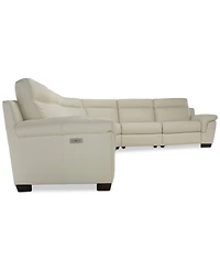 Closeout! Julius 150" Ii 6-Pc. Leather Sectional Sofa With 2 Power Recliners, Power Headrests & Usb Power Outlet, Created for Macy's