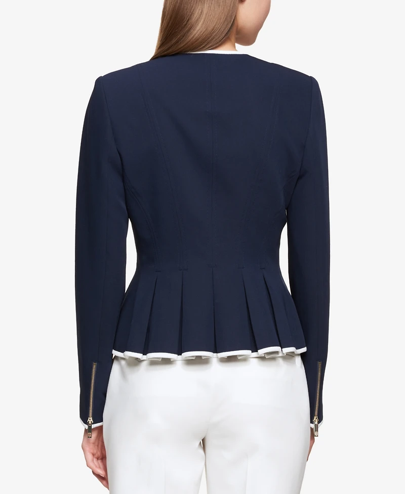Tommy Hilfiger Women's Zip-Front Peplum Jacket