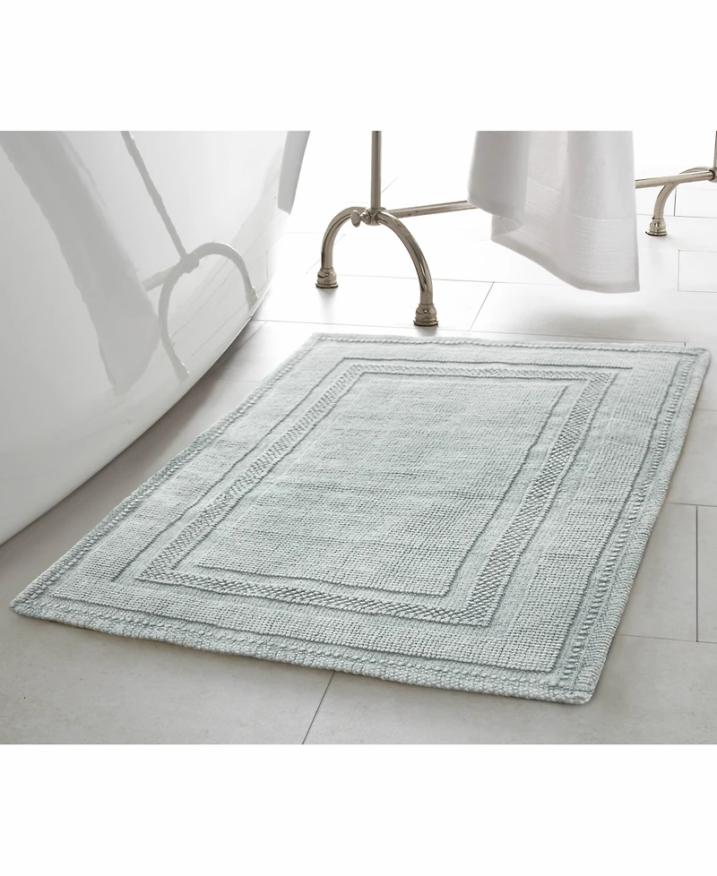 Jean Pierre Racetrack Stonewash Cotton Bath Rug, 17" x 24"