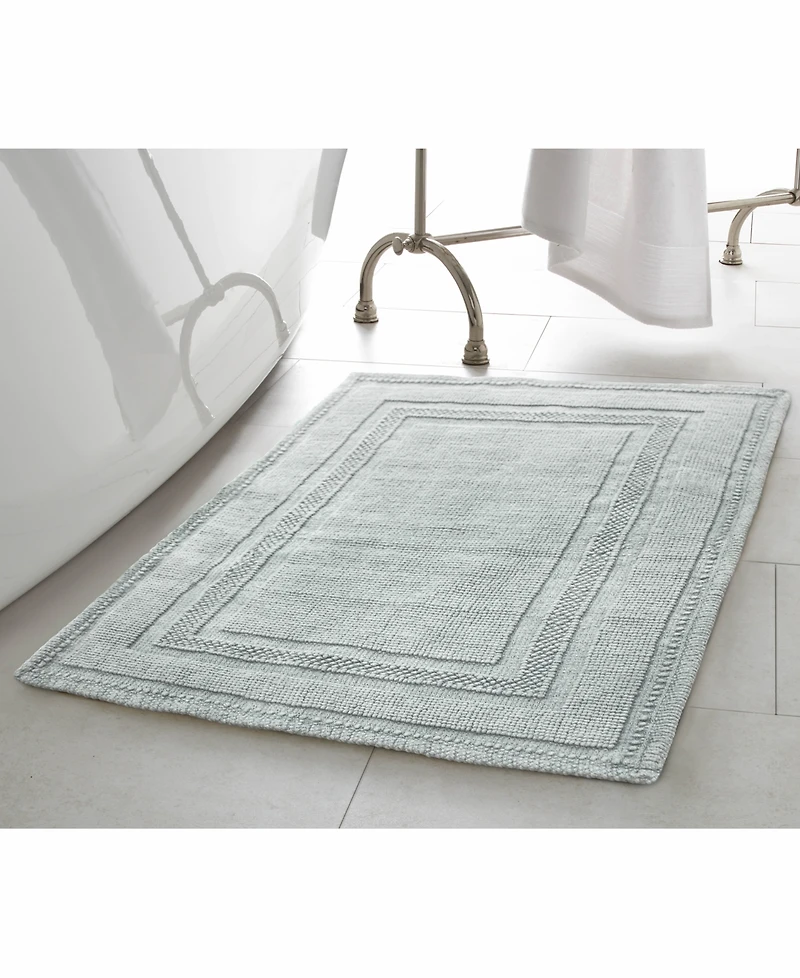 Jean Pierre Racetrack Stonewash Cotton Bath Rug, 21" x 34"