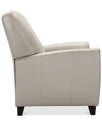 Myia Tufted Back Leather Pushback Recliner, Created for Macy's