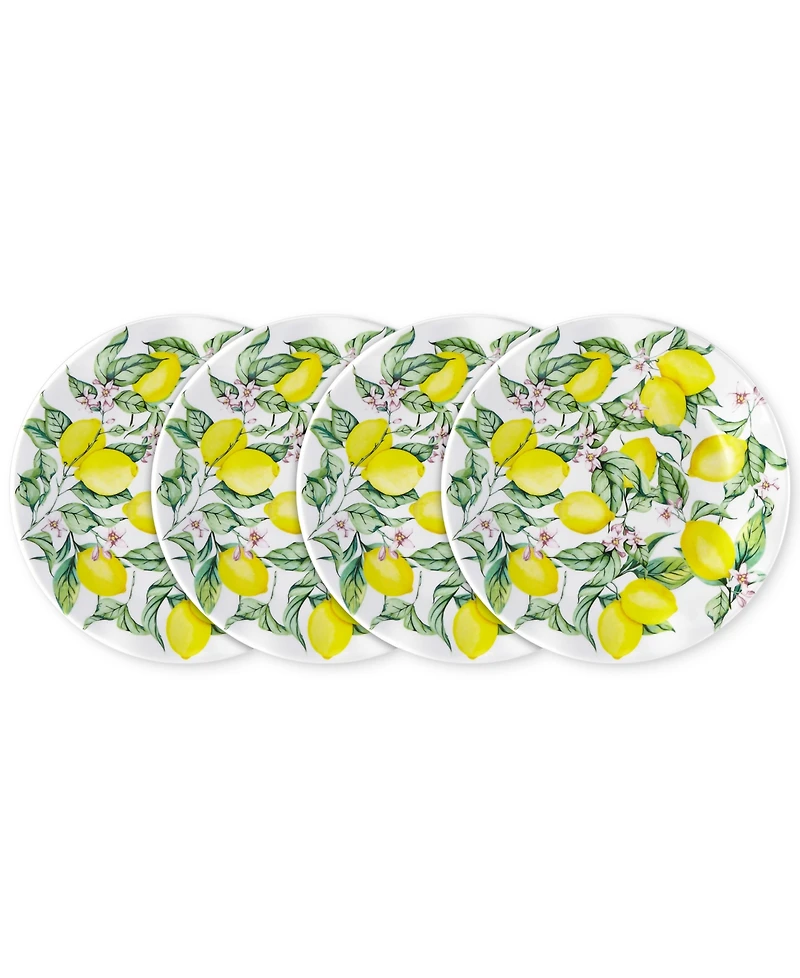 Q Squared Limonata 4-Pc. Melamine 8" Salad Plate Set