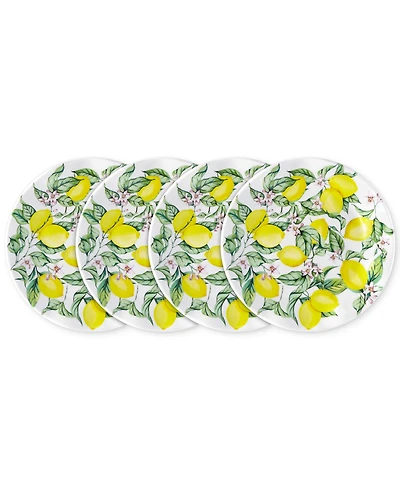 Q Squared Limonata 4-Pc. Melamine 8" Salad Plate Set