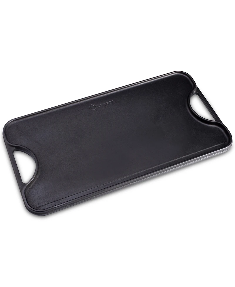 Victoria Cast Iron Large Reversible 18.5" x 10" Rectangular Griddle
