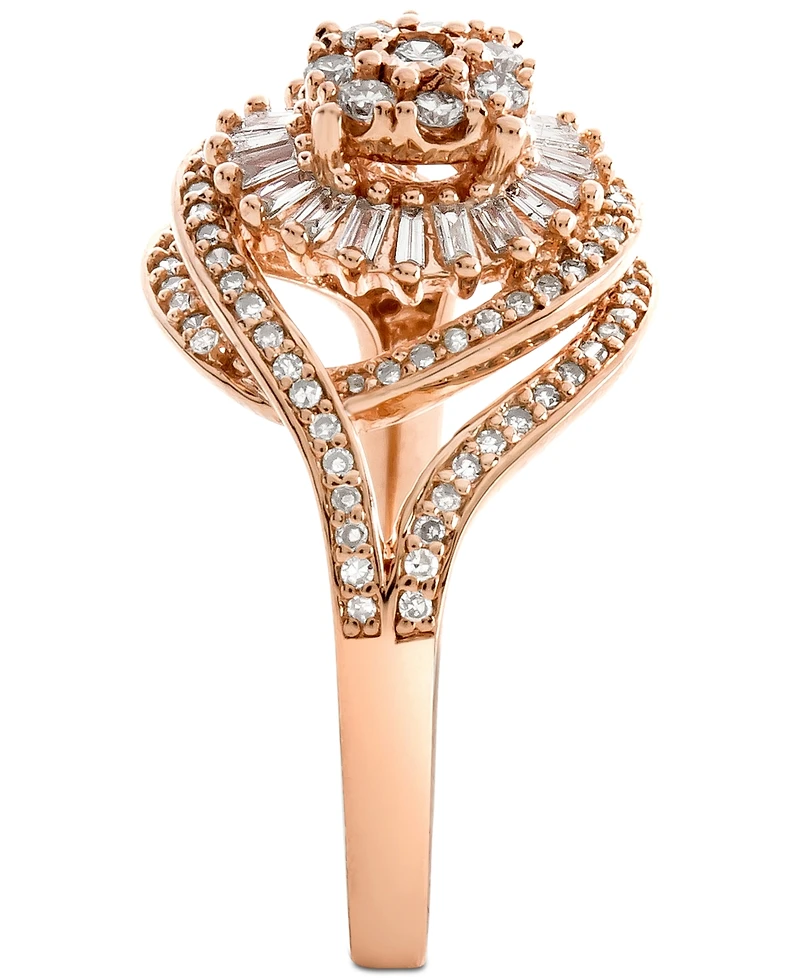 Diamond Starburst Cluster Ring (1/2 ct. t.w.) Sterling Silver