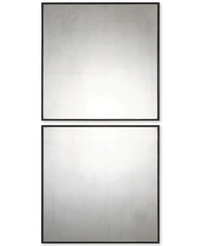 Uttermost Matty Antiqued Square Mirrors, Set of 2