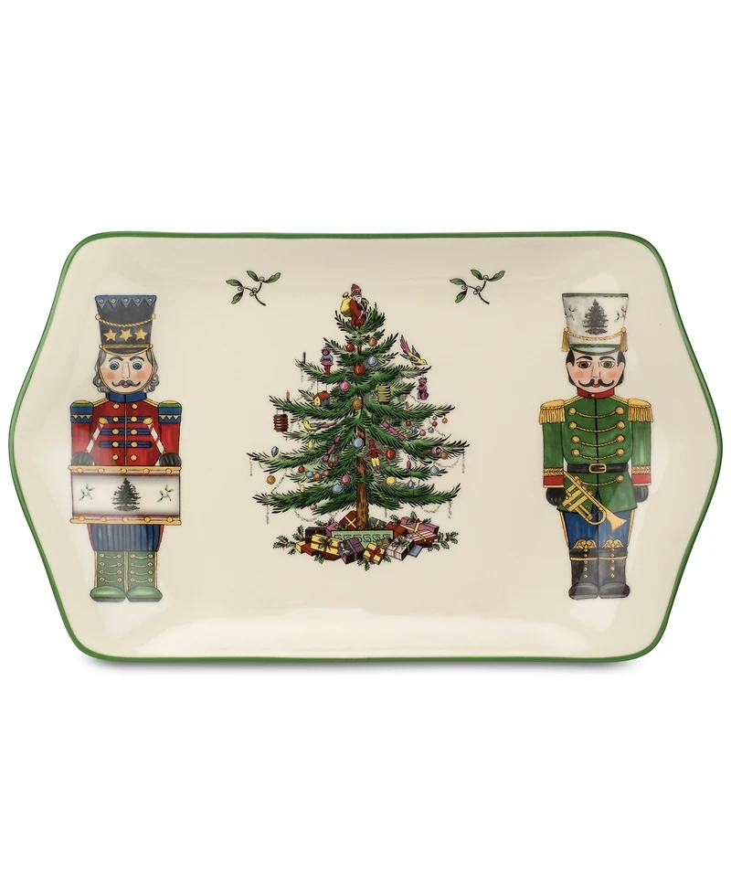 Spode Christmas Tree Nutcracker Dessert Tray, Exclusively at Macy's