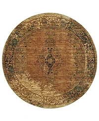 Oriental Weavers Andorra Cava Gold 7' 10" Round Area Rug