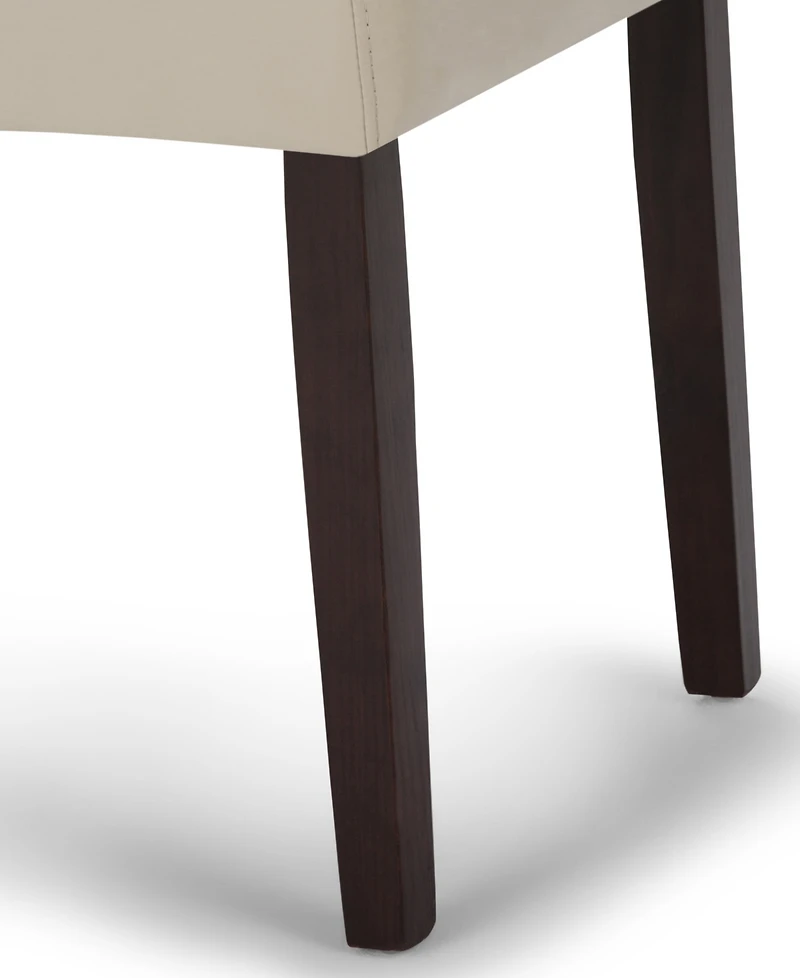Easton Set of 2 Faux Leather Deluxe Parson Chairs
