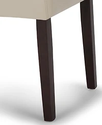 Easton Set of 2 Faux Leather Deluxe Parson Chairs