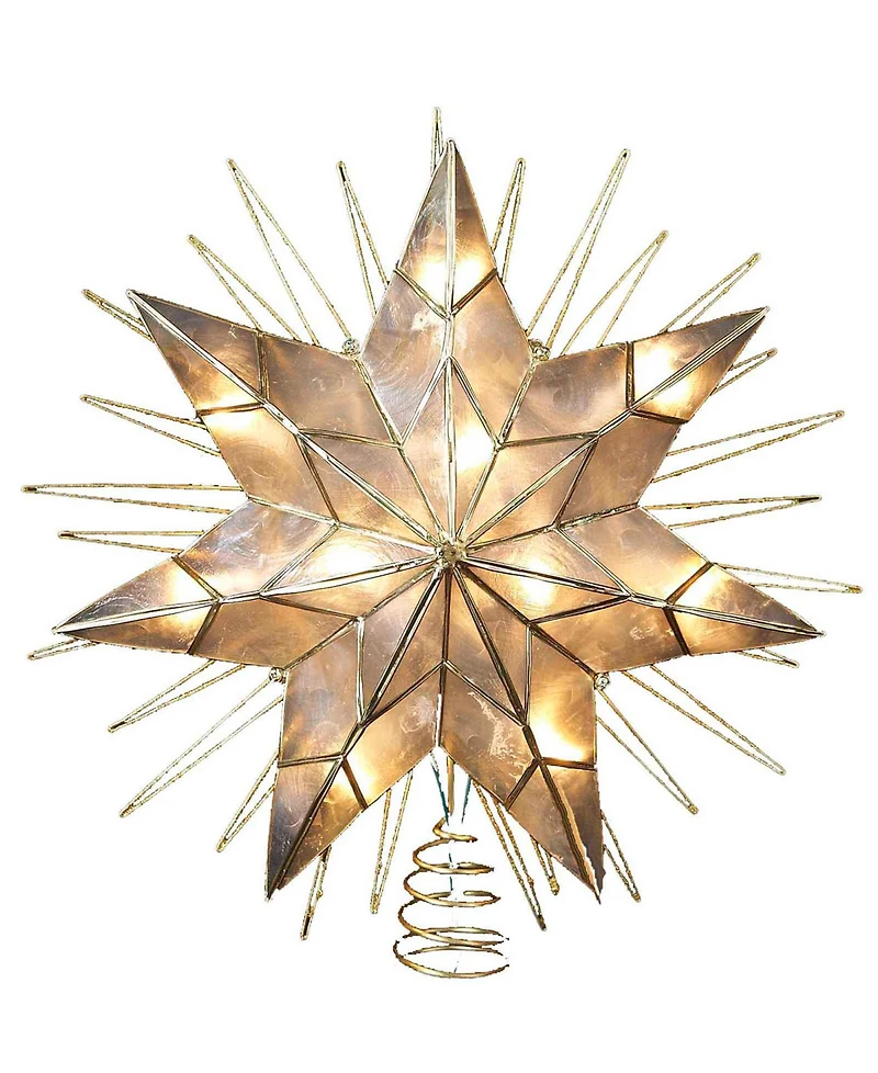 Kurt Adler 14" 7-Point Capiz Star Lighted Treetop