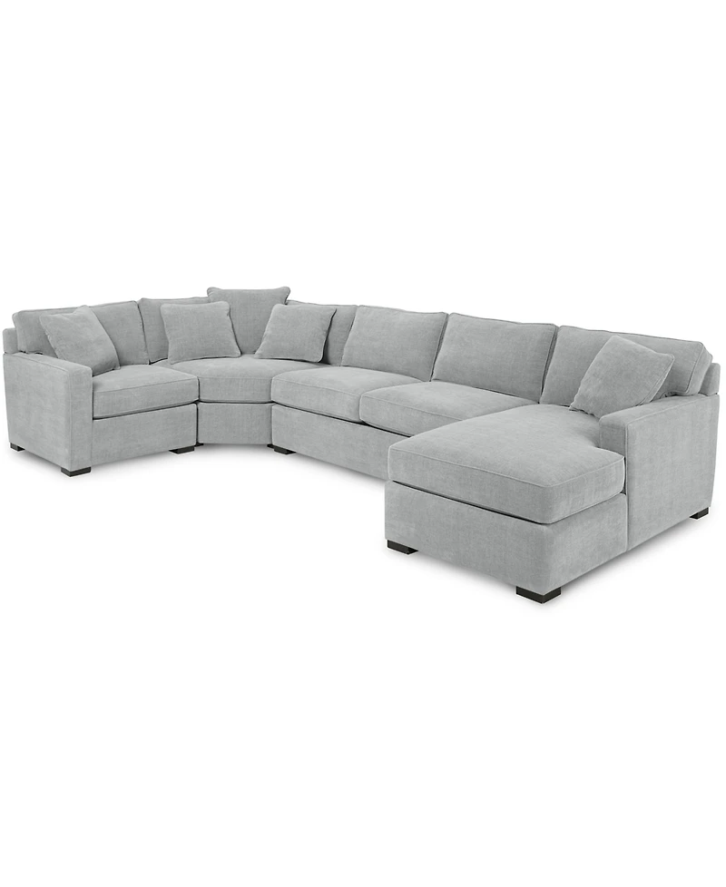 Radley 4-Pc. Fabric Chaise Sectional Sofa with Wedge Piece, Created for Macy's