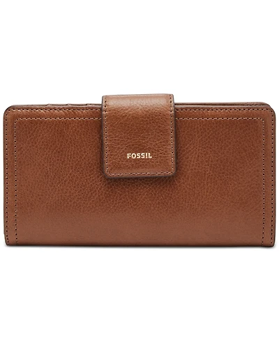 Fossil Logan Leather Rfid Tab Clutch Wallet