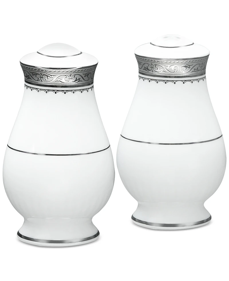 Noritake Odessa Platinum Salt & Pepper Shakers