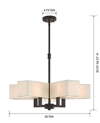 Livex Rubix 5-Light Chandelier