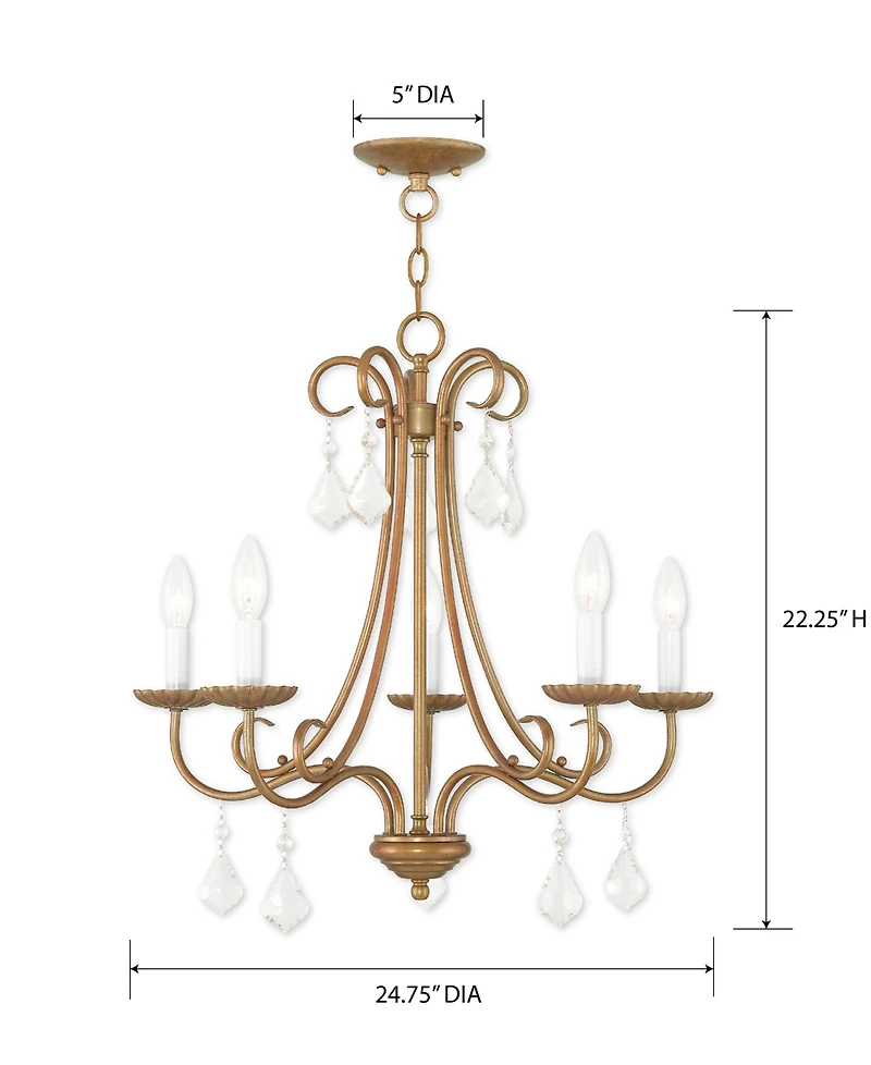 Livex Daphne - Light Metal Chandelier