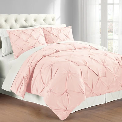 Cathay Home Inc. Premium Collection Pintuck 3-Pc. Comforter Set