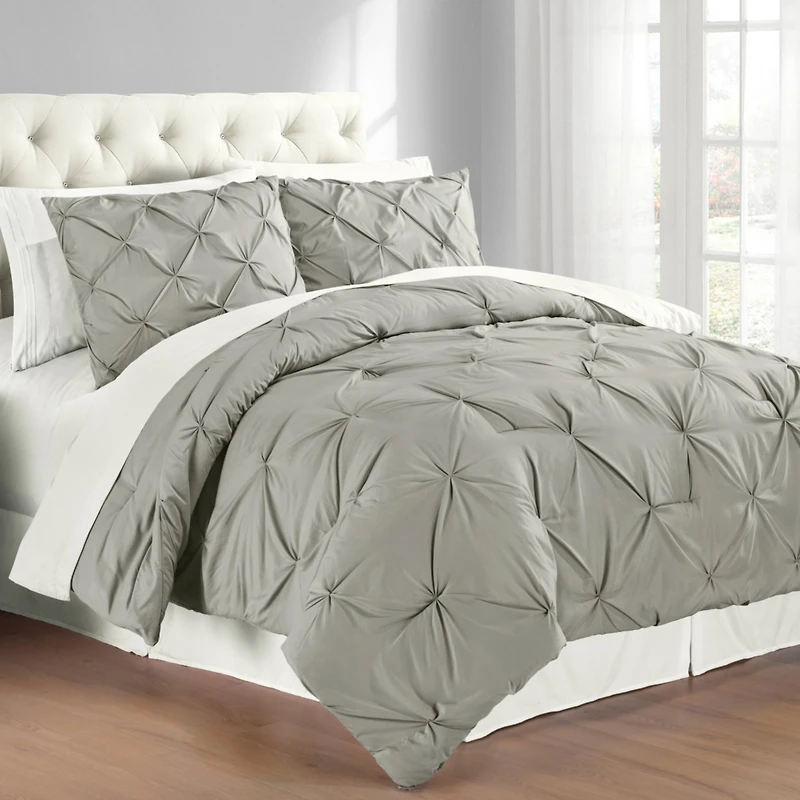 Cathay Home Inc. Premium Collection Pintuck -Pc. Comforter Set