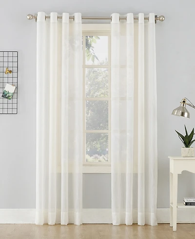 Crushed Sheer Voile Grommet Curtain Panel