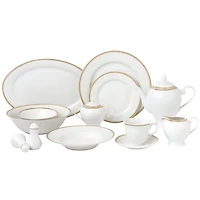 Lorren Home Trends Georgette 57-Pc. Dinnerware Set, Service for 8