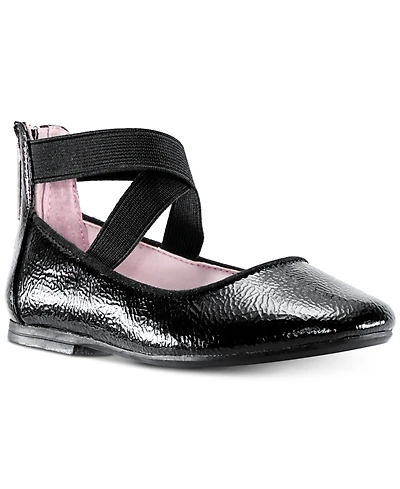 Nina Big Girls Marissa Crisscross Ankle Strap Ballet Flat