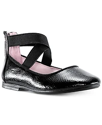 Nina Big Girls Marissa Crisscross Ankle Strap Ballet Flat