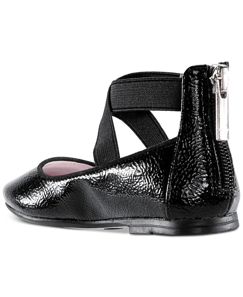 Nina Big Girls Marissa Crisscross Ankle Strap Ballet Flat