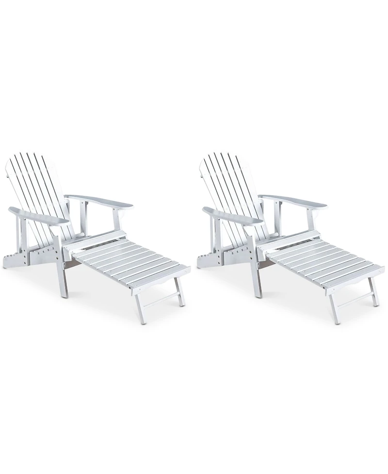 Collyer Adirondack Chair Set and Footrest (Set Of 2)