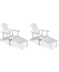 Collyer Adirondack Chair Set and Footrest (Set Of 2)