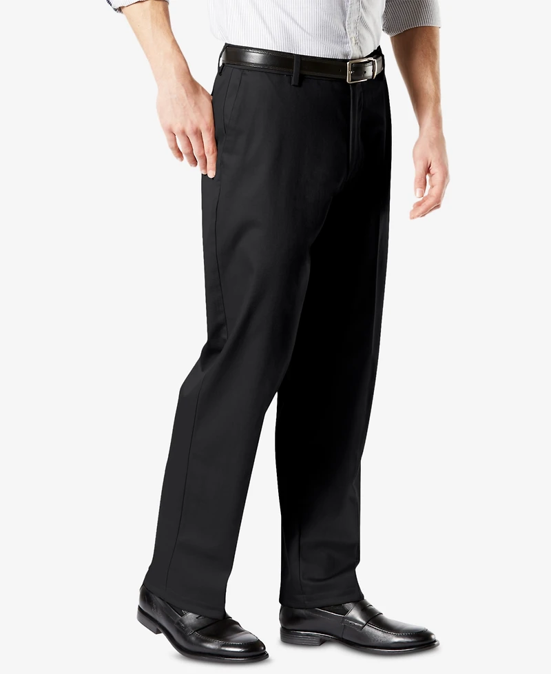 Dockers Men's Signature Lux Cotton Classic Fit Creased Stretch Khaki Pants