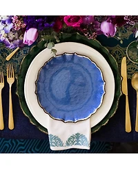Vietri Pastel Glass Collection White Salad Plate