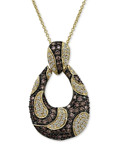 Le Vian Chocolatier Diamond Loop 18" Pendant Necklace (1-1/2 ct. t.w.) in 14k Gold