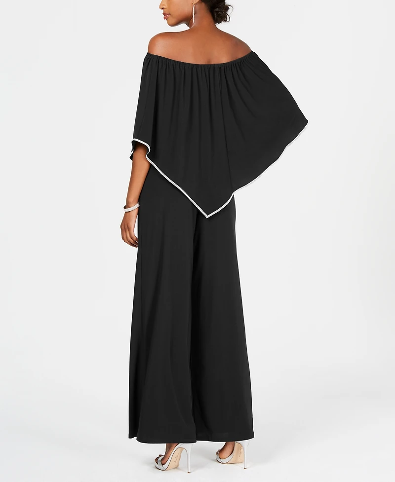 Msk Off-The-Shoulder Overlay Jumpsuit