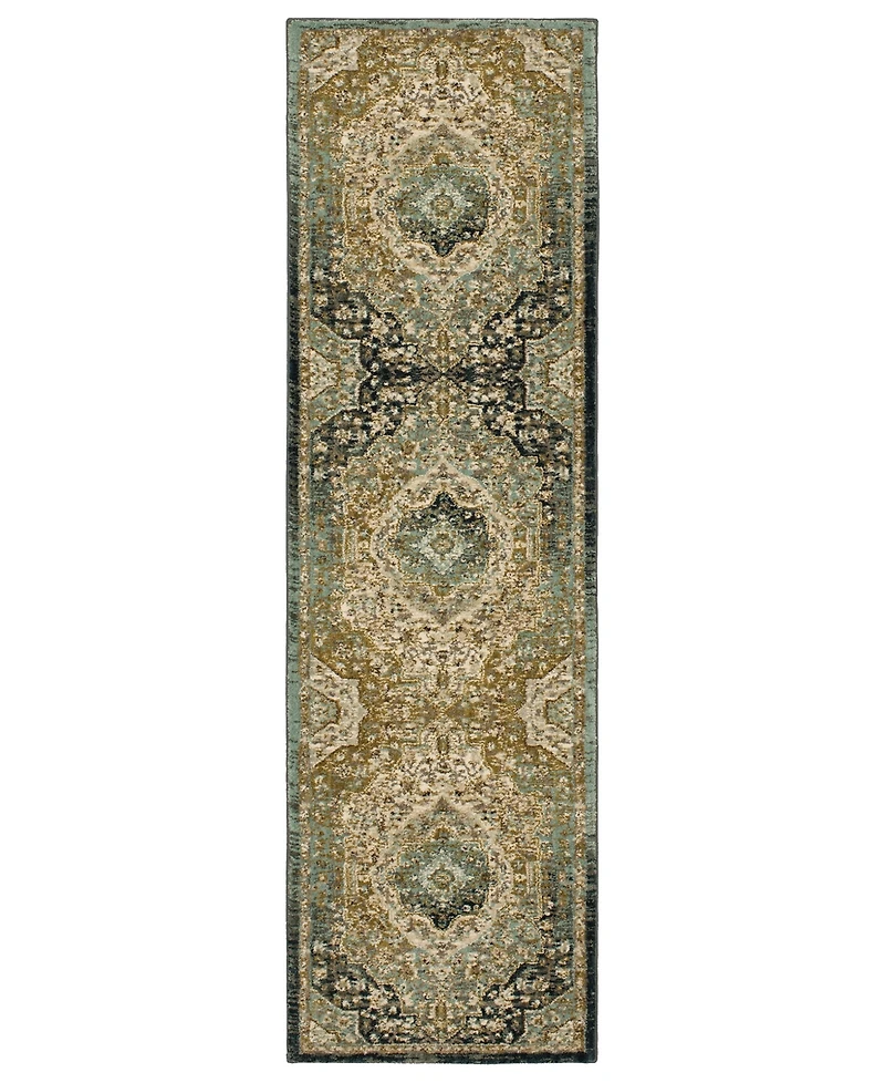 Closeout! Karastan Touchstone Nore Jadeite 2'4" x 7'10" Runner Rug