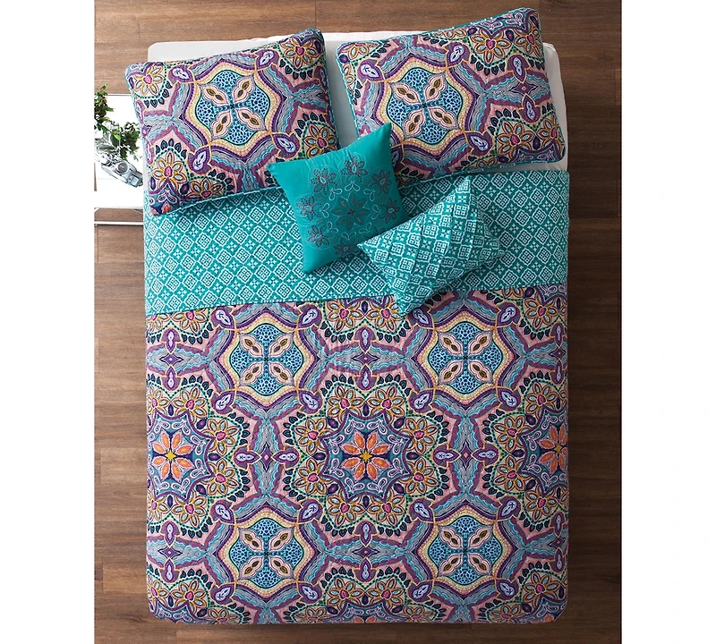 Vcny Home Yara Reversible 5-Pc. Quilt Set, Full/Queen