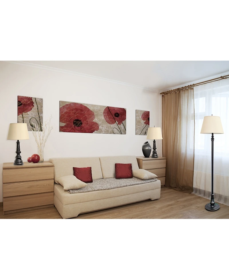 Elegant Designs Restoration Bronze Three Pack Lamp Set (2 Table Lamps, 1 Floor Lamps)